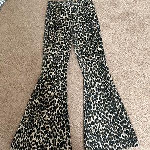 Cheetah print flares